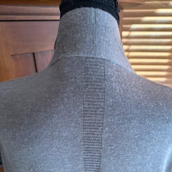 Soft Surroundings Tan Wool Knit Open Front Wrap Cardigan Size Large - Picture 4 of 7